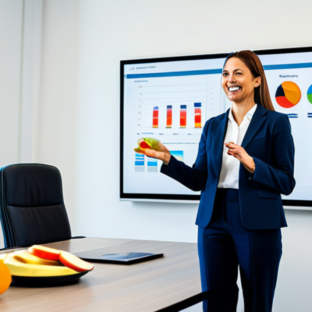 영양사로 일하기 좋은 환경 - **Image Prompt: Corporate Wellness Dietitian**
    A bright, modern office conference room bathed in...