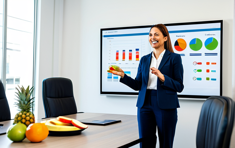 영양사로 일하기 좋은 환경 - **Image Prompt: Corporate Wellness Dietitian**
    A bright, modern office conference room bathed in...