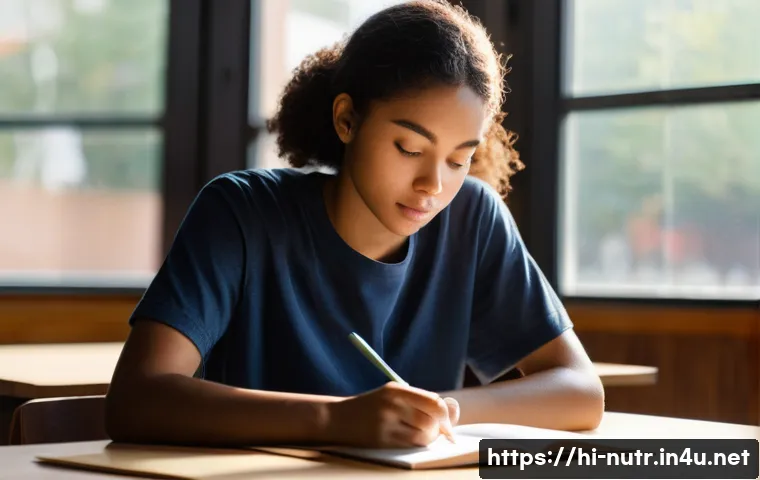 영양사 자격증 합격률 높이는 법 - **Prompt:** A visually striking and inspiring image of a focused student, a young woman of diverse e...