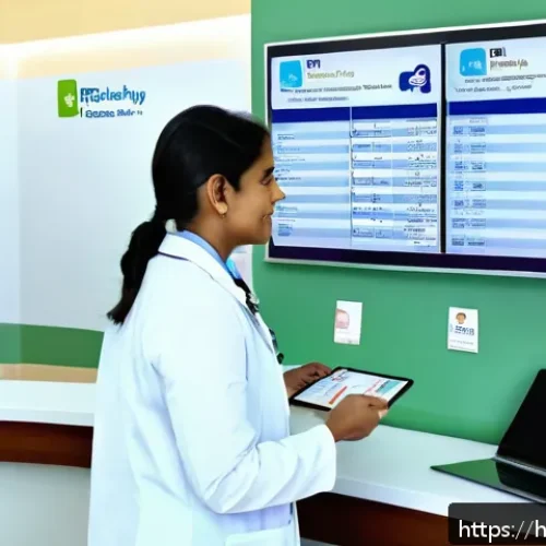 영양사 해외 취업 가능성 - A professional Indian nutritionist consulting with a diverse group of patients in a modern hospital ...
