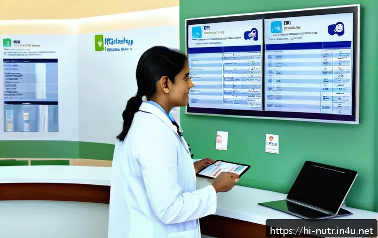 영양사 해외 취업 가능성 - A professional Indian nutritionist consulting with a diverse group of patients in a modern hospital ...
